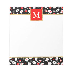 Personalised Poker-Themed with Cards & Chips Notepad