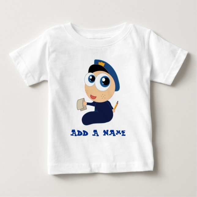 Personalised Police Baby Tee (Front)