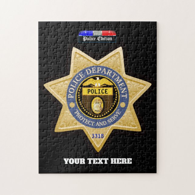 Personalised Police Department Jigsaw Puzzle (Vertical)