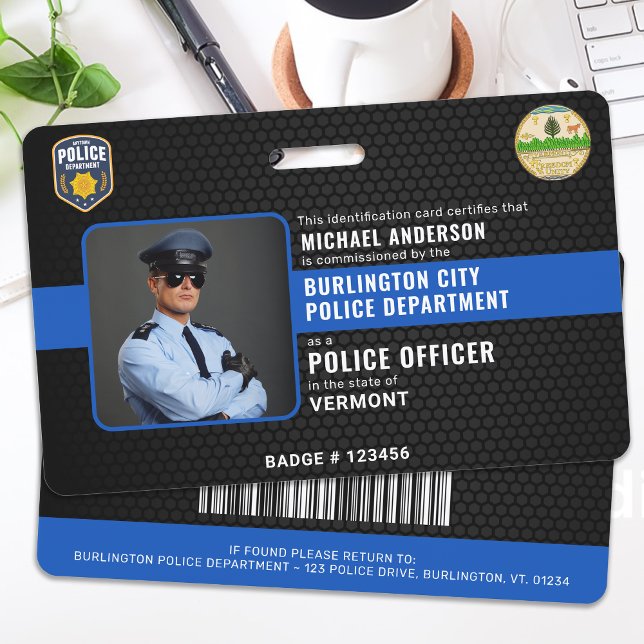 Personalised Police Officer ID Law Enforcement ID Badge (Creator Uploaded)