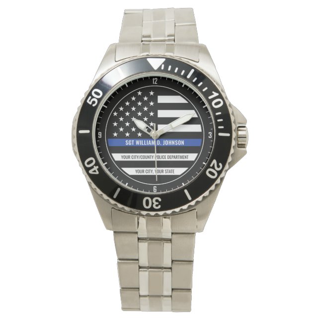 Personalised Police Officer NAME Sheriff's Deputy Watch (Front)