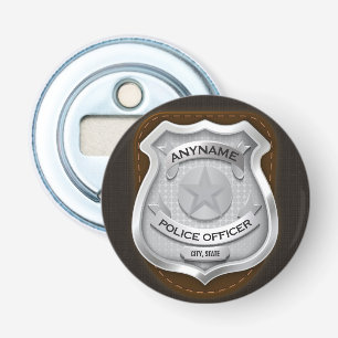 Personalised Police Officer Sheriff Cop NAME Badge Bottle Opener