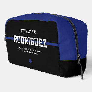 Personalised Police Officer Thin Blue Line Dopp Kit