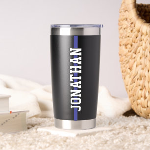 Personalised Police Officer Thin Blue Line Insulated Tumbler