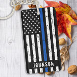 Personalised Police Officer Thin Blue Line Key Ring<br><div class="desc">Thin Blue Line Keychain - American flag in Police Flag colours, distressed design . Personalise with police officers name, family name or department . This personalised police keychain is perfect for police and law enforcement departments, families and all those who support them . COPYRIGHT © 2020 Judy Burrows, Black Dog...</div>