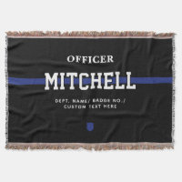 Personalised Police Officer Thin Blue Line