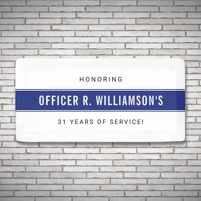 Personalised Police Retirement Celebration Banner (Creator Uploaded)