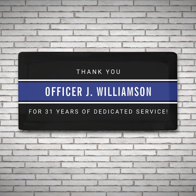 Personalised Police Retirement Celebration Banner (Creator Uploaded)