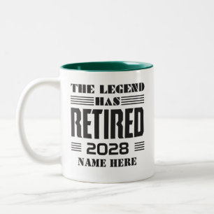 Personalised Police Retirement Legend Has Retired Two-Tone Coffee Mug
