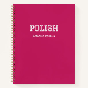 Personalised Polish Raspberry Calendar 2026-2027 Notebook