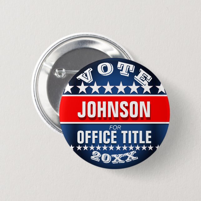 Personalised Political Button (Front & Back)