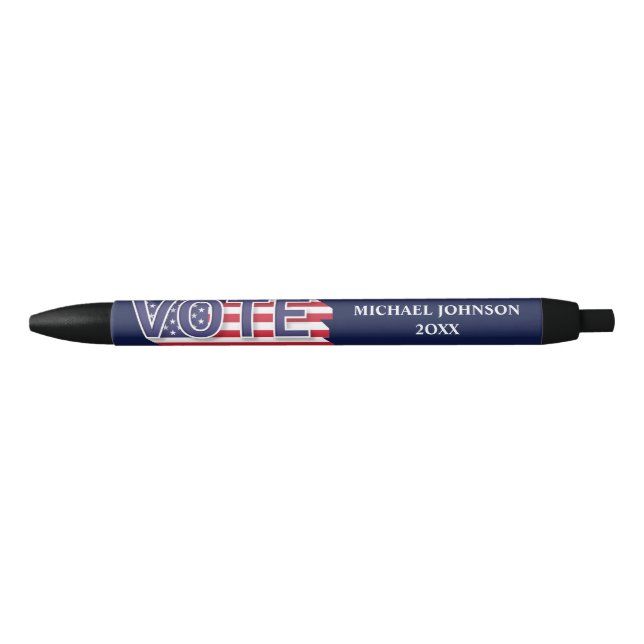 Personalised Political Campaign Election   Blue Ink Pen (Front)