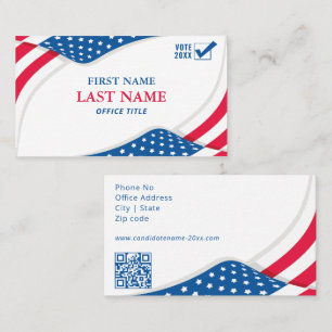 Personalised Political Election Campaign Candidate Business Card