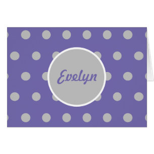 Personalised Polka Dot Blank Cards (Lavender)