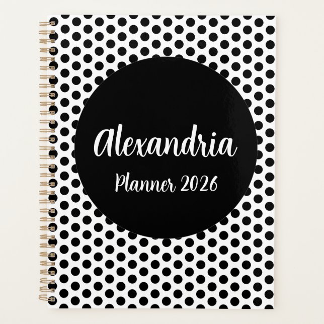 Personalised Polka Dot Planner (Front)