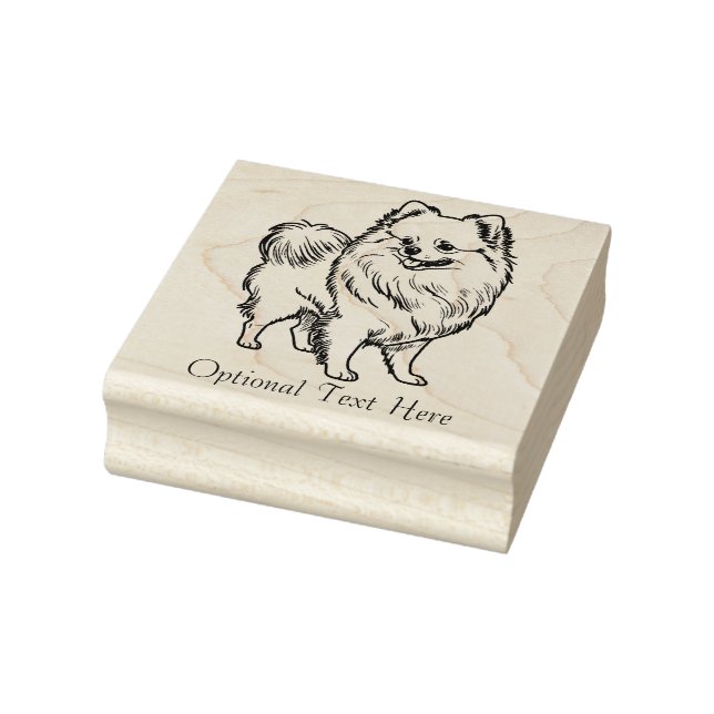 Personalised Pomeranian Dog Rubber Stamp (Stamp)