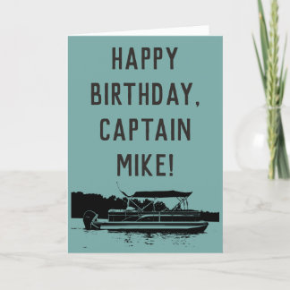 Personalised Pontoon Boat Owners Birthday Card
