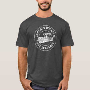 Personalised Pontoon Boat Owners Distressed Style T-Shirt