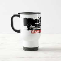 Personalised Pontoon Boat Travel Mug in Black