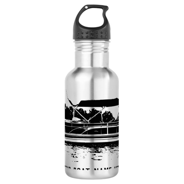 Personalised Pontoon Boat Water Bottle (Front)