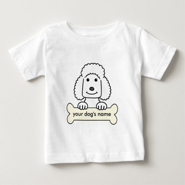 Personalised Poodle Baby T-Shirt (Front)