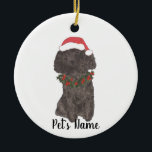 Personalised Poodle (Black) Ceramic Tree Decoration<br><div class="desc">Make the nice list this year with an ornament of your favourite poodle elf!</div>
