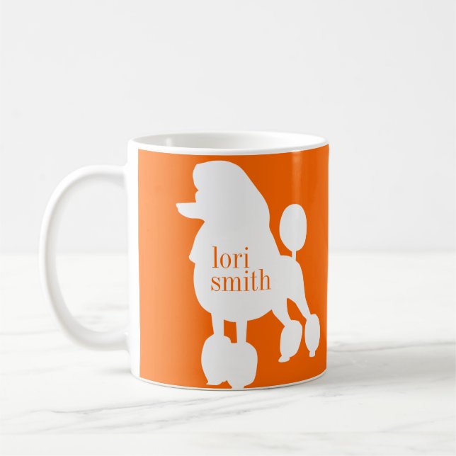 Personalised Poodle coffee mug (Left)