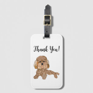 Personalised Poodle Dog Travel Luggage Tag