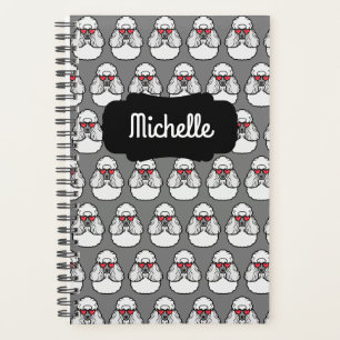 Personalised Poodle Pattern Funny Planner