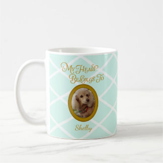 Personalised Poodle Photo | My Heart Belongs To Coffee Mug