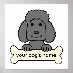 Personalised Poodle Poster