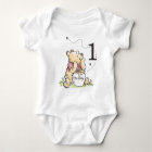 Personalised Pooh Watercolor First Birthday