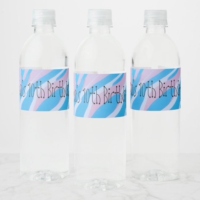 Personalised Pool Party Water Bottle Labels (Bottles)