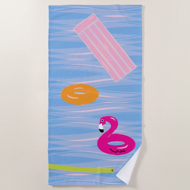 Personalised Pool Towel | Pool Floats Beach Towel (Front)