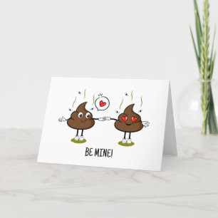Personalised Poop Emoji Love Couple  Holiday Card