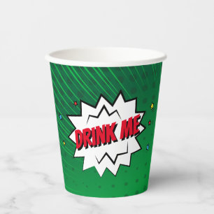 Personalised Pop Art Christmas Comic Paper Cups
