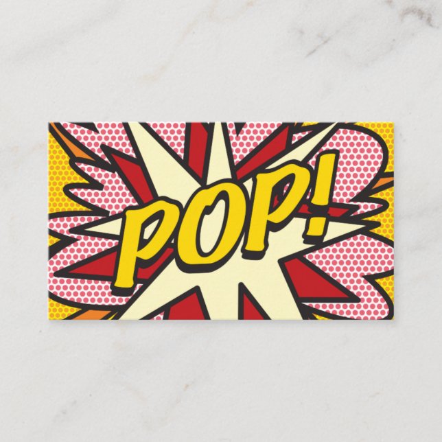 Personalised Pop Art Comic Book POP! Business Card (Front)