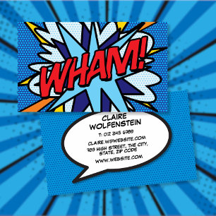 Personalised Pop Art Comic Book WHAM Business Card