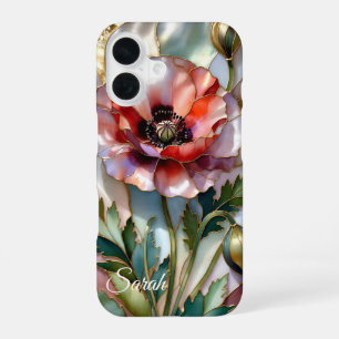 Personalised Poppy Flower Phone Case Floral