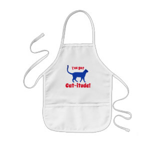 Personalised Popular I've Got Cat-itude Kids Apron