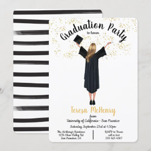 Personalised Portrait Graduation invitations