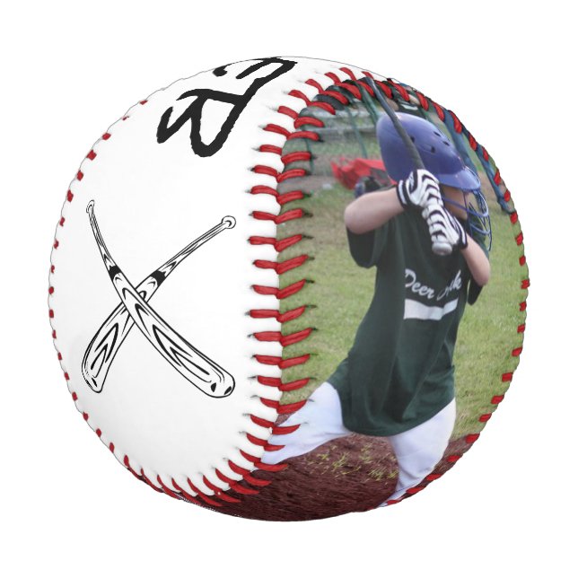 Personalised Portrait with Name Baseball (Angled)