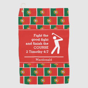Personalised PORTUGAL Christian Golf Towel