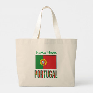 Personalised Portugal Flag Heritage Large Tote Bag