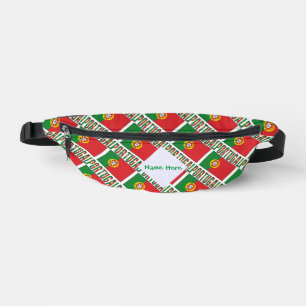 Personalised Portugal Flag Tiled Bum Bags