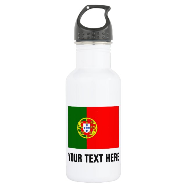 Personalised Portuguese flag water bottles (Front)