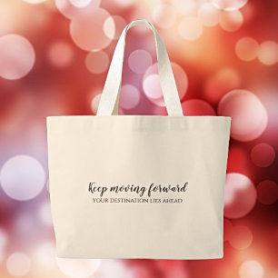 Personalised Positivity - Keep Moving Forward Large Tote Bag