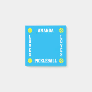 Personalised Post-it® notes for pickleball player