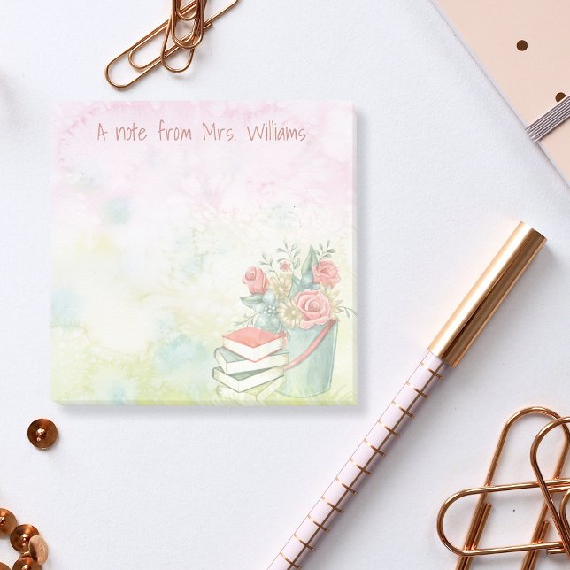 Personalised Post It Notes For Teachers Name Books (Post it notes for teachers.)