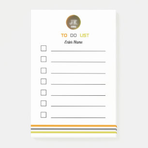 Personalised Post-it Notes To Do List 2024 JK Logo